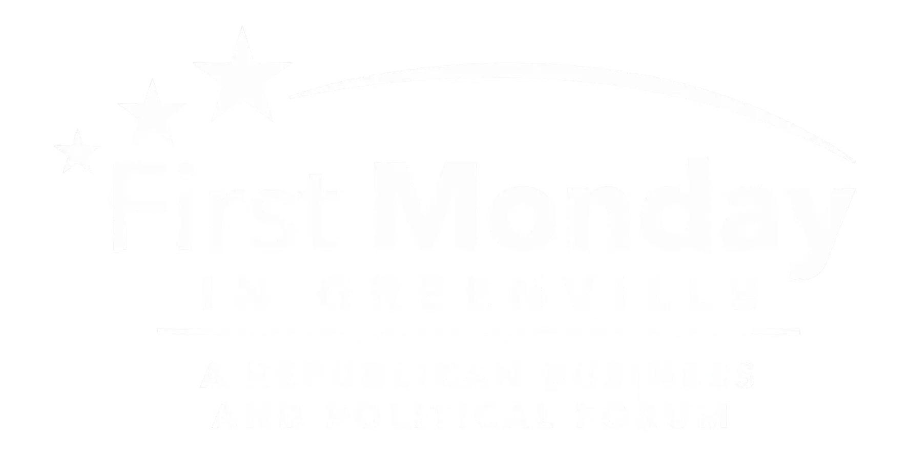 First Monday in Greenville white on transparent bg logo